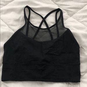 Lululemon black sports crop top
